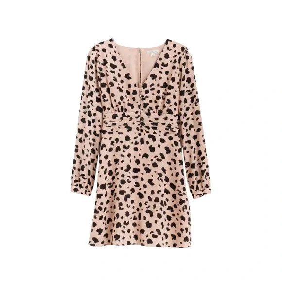 NWT Nine Britton Brynlee Pleat Waist Leopard Print Dress - size medium - Picture 4 of 8
